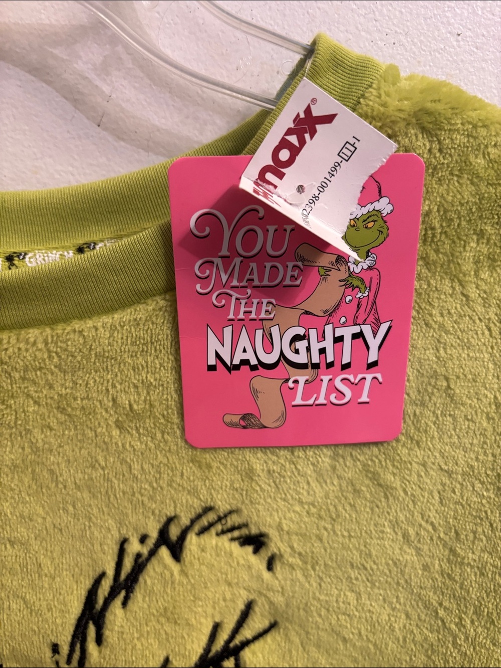 Dr. Seuss Grinch Green Cozy Fleece Sweater - Picture 10 of 10
